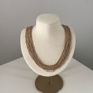 Premier Designs Multi Strand Gold Chain Necklace